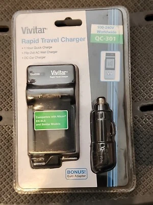 Cargador de viaje rápido Vivitar AC/DC modelos QC-301 Foto 1 de 2