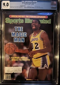 1985 Sports Illustrated MAGIC JOHNSON CGC 9.0 Subscription LA LAKERS POP 1 - Picture 1 of 2