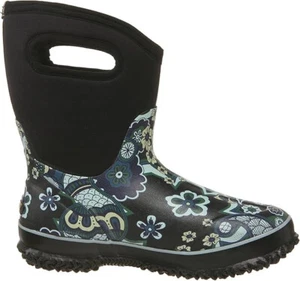 Bogs Talla 9 US 40 EUR Bota de Lluvia Clásica Media Pantorrilla Azul Paisley Zapato USADO UNA VEZ - Imagen 1 de 17