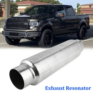 Resonador silenciador escape entrada/salida 2,5" 16" largo para Ford F-150 F-250 Ranger - Imagen 1 de 11