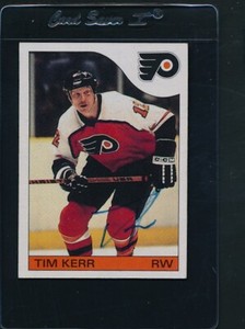 1985/86 Topps #91 Tim Kerr Flyers Signed Auto *C9184