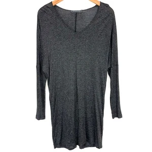 Velvet Grey Dolman Sleeve Long Sleeve Tunic T-Shirt Dress Size Small - Picture 1 of 12