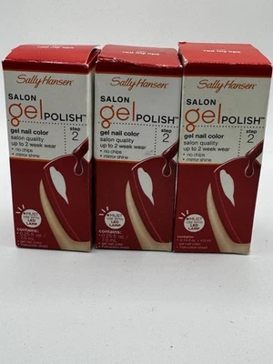 3 Bottles- Sally Hansen Salon Gel Polish 220 Red My Lips - Image 1 of 2