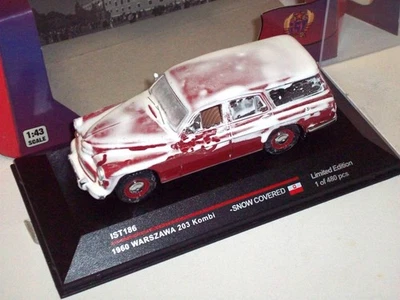 IXO 1/43 IST186 1960 WARSZAWA 203 Kombi Snow Covered Limited Edition 1 of 480pcs - Immagine 1 di 4