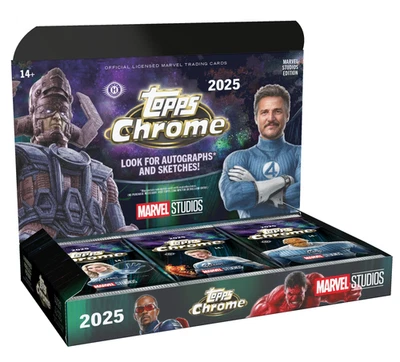 2025 TOPPS MARVEL STUDIOS CHROME HOBBY BOX NEW FACTORY SEALED! - Image 1 of 4
