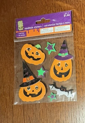 Halloween Scrapbooking Sticker - New In Package - Witch Pumpkins - Image 1 of 3