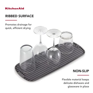 Alfombrilla de secado delgada KitchenAid - gris carbón - Imagen 1 de 7
