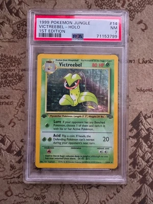 PSA 7 NM 1999 POKEMON JUNGLE #14 VICTREEBEL-HOLO 1ST EDITION ENGLISH - Image 1 of 2