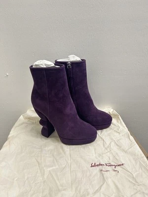 Salvatore Ferragamo каблуки фиолетовый фиолетовый замшевый насос каблуки 7 D 37 ЕС $799 туфли - Изображение 1 из 4