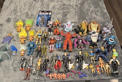 VTG 70s/80s/90s Mixed Action Figure Lot. Street Sharks, Gargoyles, Trolls, More - Image 1 of 4