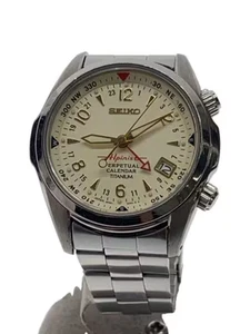 Reloj de cuarzo de titanio para hombre Seiko Alpinist 8F56-00D0 esfera marfil - Japón - Imagen 1 de 5