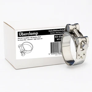 52-55mm T-Bolt Clamp fits 45mm silicone coupler (4–5 mm wall) – W2 - Picture 1 of 8