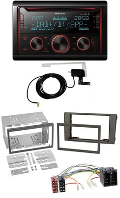 Pioneer 2DIN MP3 DAB USB CD Bluetooth Autoradio für Iveco Daily 06-14 dunkelgrau - Bild 1 von 4