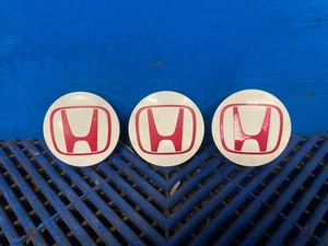 Honda Civic Type R Set Of 3 Alloy Wheel Centre Caps WHITE 69mm 44732-S9A-A00 - Picture 1 of 6