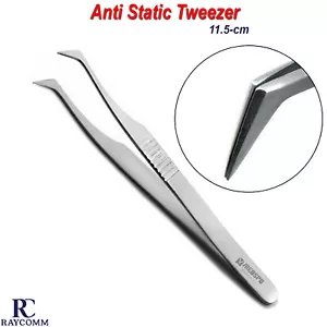 Anti-Static ESD Tweezers Micro Electronics Repairing Electronics Craft-Jewelry - Picture 1 of 5