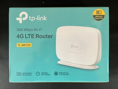TP-Link TL-MR105 4G Router 300Mbps Cat4 LTE Network-Brand New Sealed Box - Image 1 of 4