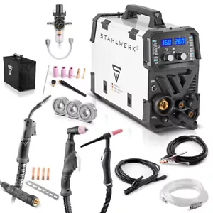 STAHLWERK CTM-416 PULS 6-in-1 160 A CUT TIG MIG MAG MMA FLUX combination welding - Picture 1 of 12
