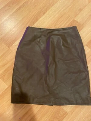 Vintage 90s David Benjamin Genuine Leather Midi Skirt with Studs Women's Size 10 - Image 1 of 4