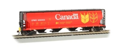 Bachmann ~ HO Scale ~ Cylindrical Grain Hopper With Fred ~ Canada Grain ~ 73801 - Image 1 of 2