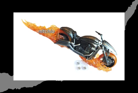 Mezco One:12 Ghost Rider - HELL CYCLE WITH FLAME FX 1/12 Scale Fodder NO FIGURE Cover