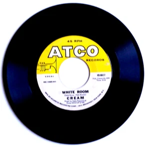 CREAM - White Room / Those Were The Days - Vinyl 45rpm 1st Press Atco 45-6617 - Picture 1 of 3