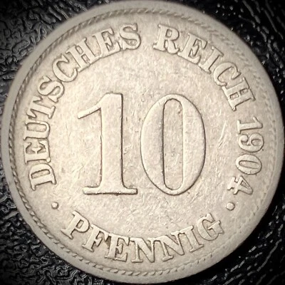 Germany 1904-A - 10 Pfennig - KM#12 - Image 1 of 2