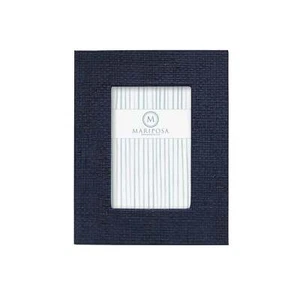 New in Box - Mariposa Indigo Blue Faux Grasscloth 4x6 Frame - Picture 1 of 2