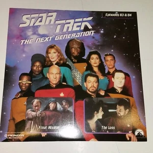 STAR TREK THE NEXT GENERATION Episodes 83 & 84 LaserDisc Laser Video Disc - Imagen 1 de 2