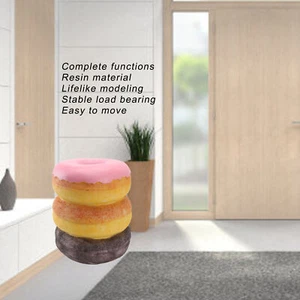 Simulated Food Stool Donut Shaped Lifelike Retro Fun Shoe Changing Stool Novel - Picture 1 of 12