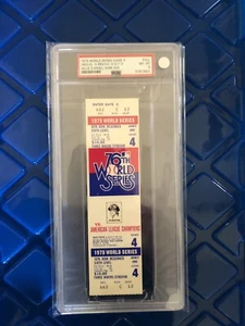 1979 WORLD SERIES Game 4 FULL TICKET PSA 8 NM-MINT, POP 4, NONE Higher!!! - Picture 1 of 3