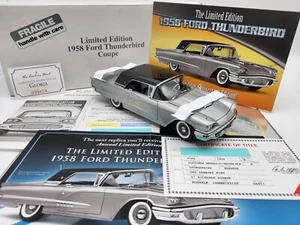 DANBURY MINT LIMITED EDITION 1958 FORD THUNDERBIRD COUPE *RARE/FLAWLESS/BOX KEPT - Picture 1 of 21