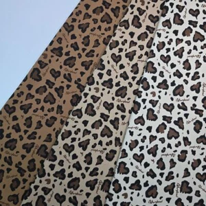 Leopard Skin patterned 10s Canvas Fabric made in Korea by the Yard - Picture 1 of 8