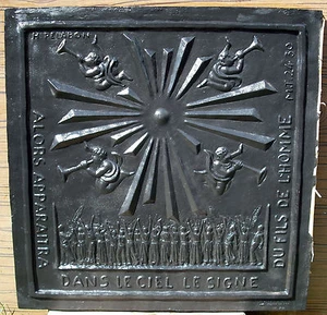 Plaque de cheminée EE Le signe du fils de l'homme Henri Pelabon Monnaie de Paris - Picture 1 of 9
