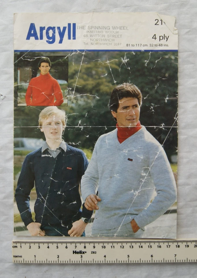 Vintage: Argyll  210 father & son sweaters, 4 ply, 32-46 inch, 81-117 cm - Image 1 of 1