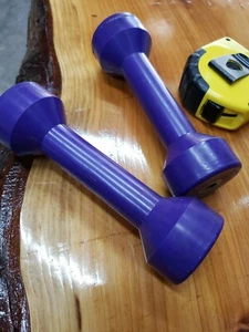 Vintage Weider rubberized Executive Dumbbells Weights 3 Lbs Rare - Picture 1 of 3