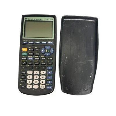 Texas Instruments TI-83 Plus Graphing Calculator w/ Cover - Tested and Working - Image 1 of 4