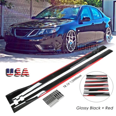 Kit de piezas de cuerpo de panel basculante extensión divisor faldones laterales brillantes para Saab 9-3 Foto 1 de 4