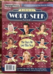 Memories Word Seek Puzzles The Stars We Lost Special 2024 PennyPress Puzzle Book - Picture 1 of 1