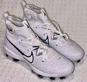 NIKE Alpha Huarache NXT White Grey MCS Baseball Cleats Mens 7 7.5 9.5 11 11.5 12 - Picture 1 of 17