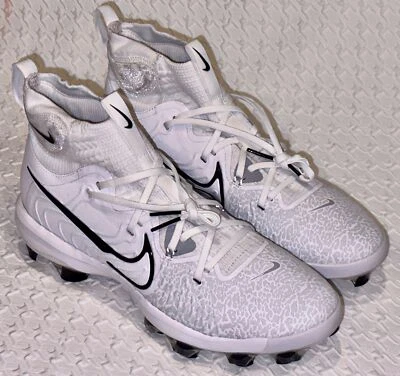 NIKE Alpha Huarache NXT White Grey MCS Baseball Cleats Mens 7 7.5 9.5 11 11.5 12 - Image 1 of 4
