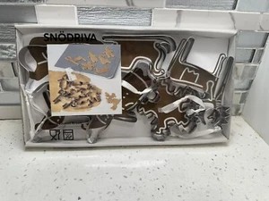 IKEA SNODRIVA 6 Sweden Christmas Cookie Cutters Design Johan Kroon NEW - Picture 1 of 2