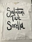 T-shirt Happiness Uomo <<SCONTATE>> Salutami Tua Sorella - Bianco Nero