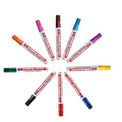 edding 3000 Permanentmarker in 10 Farben wasserfest nachfüllbar 1,5–3 mm - Bild 1 von 4
