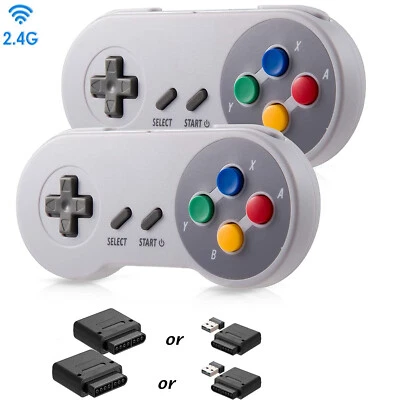 Wireless SNES Controller for Original Super SNES Console Super NES / Win PC/MAC - Image 1 of 4