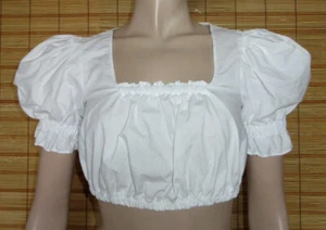 WEISSE DIRNDLBLUSE - TRACHTENBLUSE - COTTON/POL. - GR. S - Bild 1 von 1