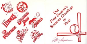 1989 SENIOR LEAGUE SBPA Christmas Card NM - Picture 1 of 1