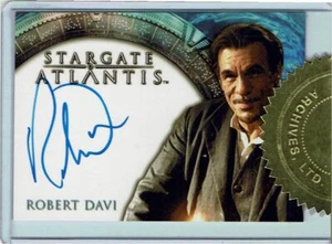 Stargate Atlantis Season 1 Autograph Card Robert Davi Acastus Kolya GOLD SEALED - Picture 1 of 2