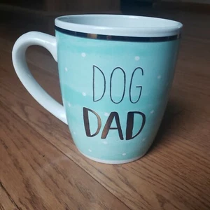 American Atelier Dog Dad Stoneware 16oz Coffee Mug Dog Lover Gift Cup Terquoise - Picture 1 of 9