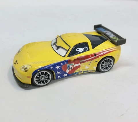 CARS 2 Jeff Gorvette Disney Pixar Mattel 1/55 Corvette Diecast Loose Good Cond Cover