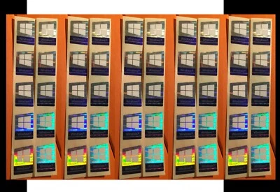 50 PCS Sticker for 2018 window 10 Pro Laser Color Logo Badge Decal 17mm x 23mm - Image 1 of 3